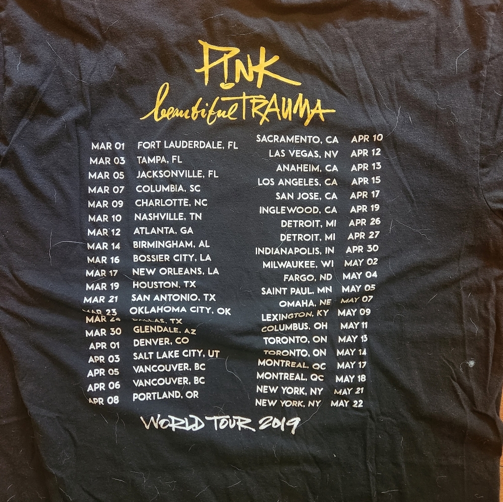 Pink (P!NK) Beautiful Trama 2019 Tour Shirt - XXL - Picture 6 of 7